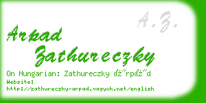 arpad zathureczky business card